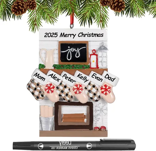 Miniatura 13 de Adornos de Navidad personalizados 2025, familia de 2, 3, 4, 5, 6, gnomo, adorno de Navidad personalizado con nombres, adornos familiares Gnomos