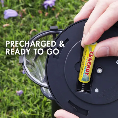 Miniatura 6 de Tenergy Solla - Batería recargable NiMH AA de alta calidad, baterías solares de 1300 mAh para luces solares de jardín, antifugas, durabilidad al