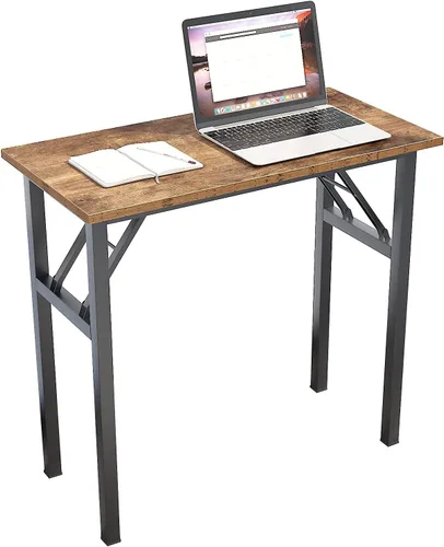 Escritorio pequeño de 31.5 pulgadas para computadora de escritorio pequeño para espacio pequeño, mesa plegable pequeña, escritorio compacto,