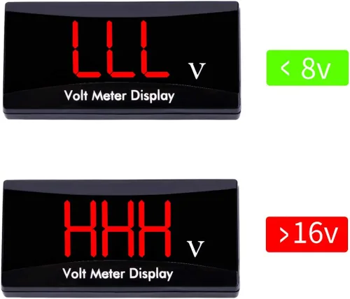 Miniatura 8 de Voltímetro digital de auto DC 12 V – AIMILAR con pantalla LED, medidor de voltaje para auto o motocicleta (Rojo)