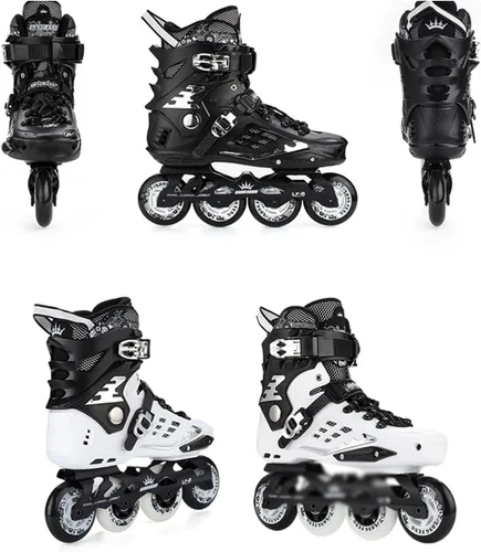 Miniatura 7 de DHAEY Patinaje en línea profesional de 4 ruedas para adultos, tenis de patinaje Slalom Speed Free Skate Racing Skate Men