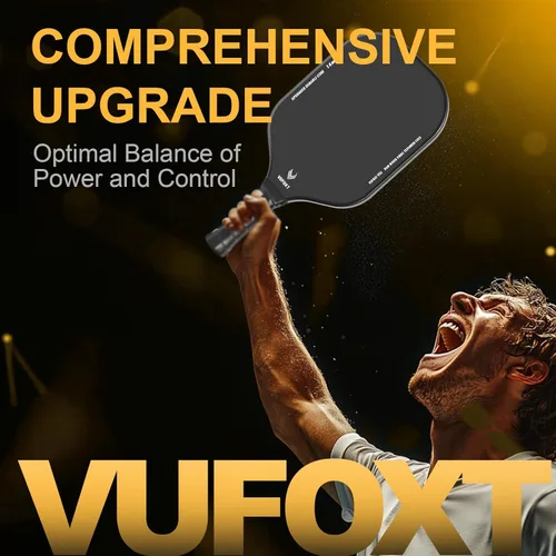 Miniatura 6 de Pickleball Paddles Set of 2/4, USAPA Approved Carbon Fiber Surface Pickle Ball Set - 14mm PP Honeycomb Core of Lightweight Pickleball Rackets Juego