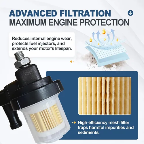 Miniatura 5 de iFJF 6R3-24560-00-00 - Conjunto de filtro de combustible 6R3245600000 Reemplazo para Yamaha 115 130 140 150 175 200 225 HP Motor fuera de borda 2/4