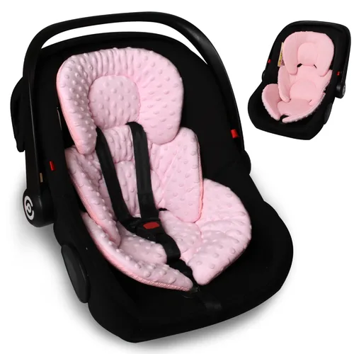 Miniatura 9 de Inserto para asiento de automóvil infantil, cojín reversible 2 en 1 para asiento de automóvil para recién nacido, soporte para la cabeza y el Negro