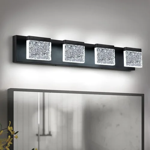 Miniatura 9 de EDISLIVE Moderna lámpara de tocador de baño de 21.7 pulgadas, 3 luces LED regulables para pared de baño, para sala de estar, dormitorio, 6000 K