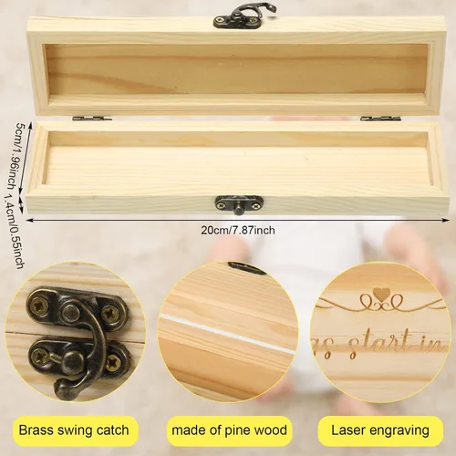 Miniatura 3 de Jiuguva Anuncios de embarazo sorpresa para papá y esposo, caja de recuerdos de prueba de embarazo, caja de anuncios de madera, body de Hello Daddy