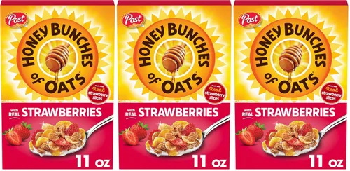 Miniatura 18 de Post Honey Bunches of Oats Cereal de desayuno de vainilla, cereal de vainilla con racimos de avena y granola, caja de 18 onzas (paquete de 2)