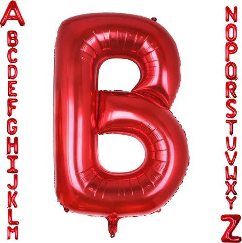 Miniatura 42 de AULE Globos de helio con letra roja S, de 40 pulgadas, grandes, gigantes, de lámina de mylar, rojos, para decoraciones de cumpleaños, aniversarios