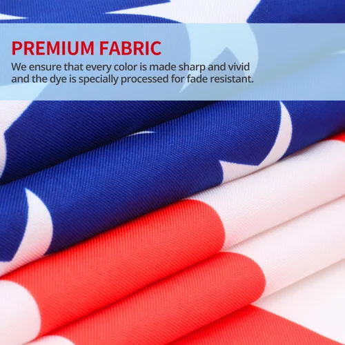 Miniatura 7 de ANLEY Fly Breeze Bandera Nacional Americana 4x6 Pies Poliéster - Color Vívido y Resistente a la Decoloración - Cabecera de Lona y Ojales de Latón