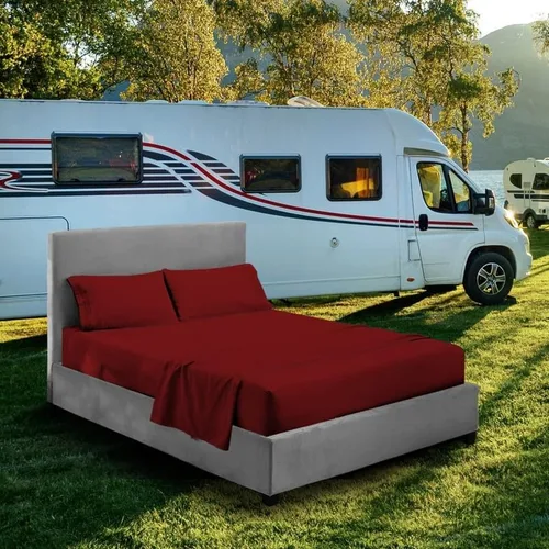 Miniatura 13 de Juego de sábanas para literas de autocaravana – 48 x 75 pulgadas, tamaño matrimonial 3/4, color azul aguamarina, litera para cuna, cama de caravana