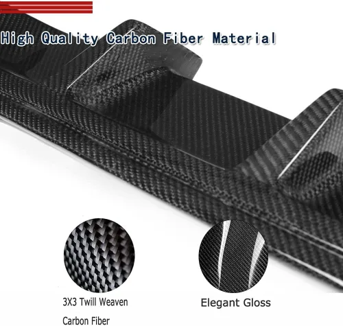 Miniatura 4 de Difusor trasero de fibra de carbono F06 compatible con BMW Serie 6 2013-2018 F06 F12 F13 640i 650i M Sport M6 Cubierta de parachoques trasero