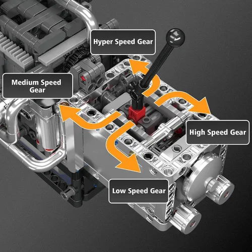 Miniatura 4 de Mould King 10212 Kit de construcción de modelo de motor rotativo, más de 1130 piezas, juego de ensamblaje de motor Wankel motorizado con movimiento