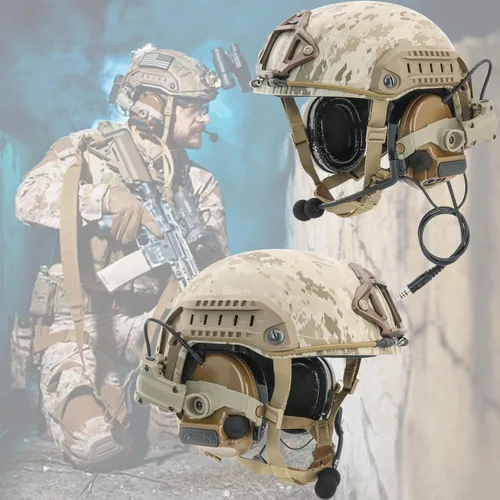 Miniatura 5 de HEARFALCOM Auriculares tácticos Comta III Casco táctico Adaptador de riel ARC Edición no militar Cancelación de ruido Pickup Auriculares de disparo