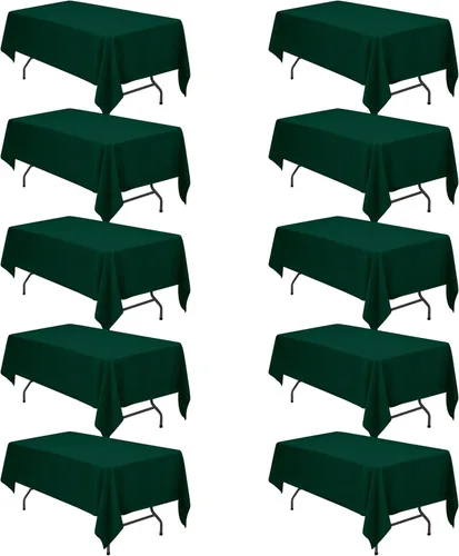 Miniatura 73 de BRILLMAX 6 Pack de Manteles Azul Marino para Mesas Rectangulares de 8 Pies 90 x 156 Pulgadas - 8 pies Mantel Rectangular a Granel de Lino