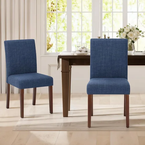 Miniatura 11 de MALOL Upholstered Dining Chairs Set of 2, Fabric Dining Room Chairs, Modern Wooden Dining Chair, Kitchen Side Chairs, Farmhouse Dinner Chair with
