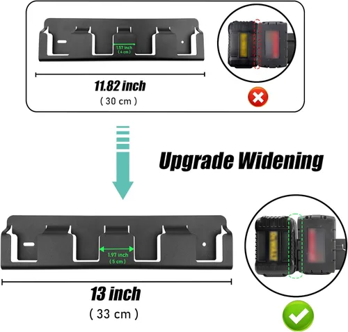 Miniatura 4 de Upgrades - Soporte de pared para batería con 4 ranuras para taladro Dewalt de 18 V/20 V, ampliar el espacio, estante de almacenamiento de batería
