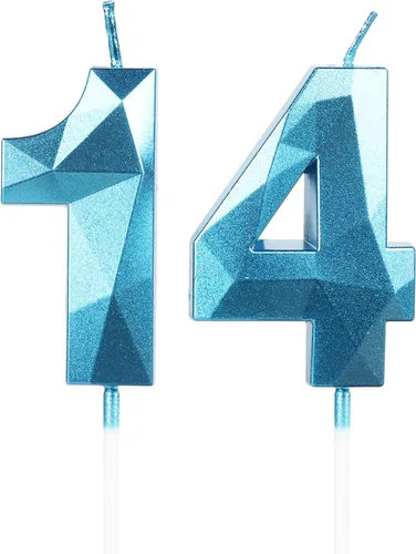 Miniatura 225 de Velas de cumpleaños número 15, velas número 15, velas de feliz cumpleaños de oro rosa para pastel, decoraciones de cobertura de pastel de diseño 3D