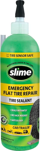 Slime 10011 Sellador de reparación de pinchazos de neumáticos desinflados, reparación de emergencia para vehículos de carretera, adecuado para