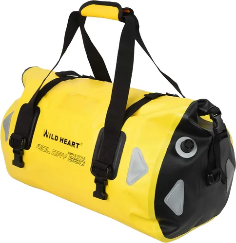 Miniatura 6 de WILD HEART Bolsa de lona impermeable para motocicleta, PVC500D, doble parte inferior, con correas de cuerda y bolsillo interior, 40L, 66L, 100L, 40L