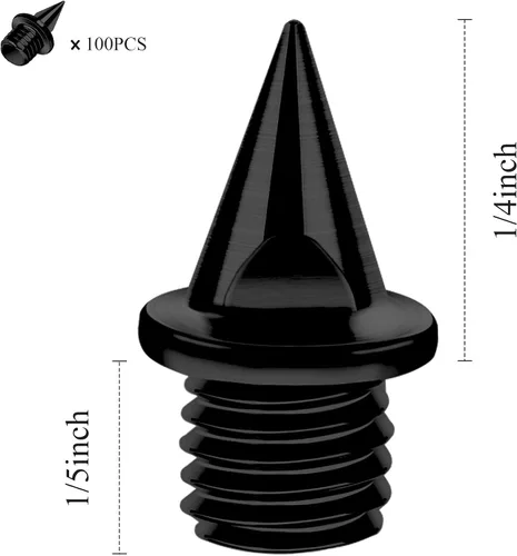 Miniatura 2 de JULMELON 120 PIEZAS Clavos de Pista y Campo Traviesa de Acero Inoxidable de 1/4 pulgada Clavos para Zapatos de Golf con Llave para Clavos, Clavos