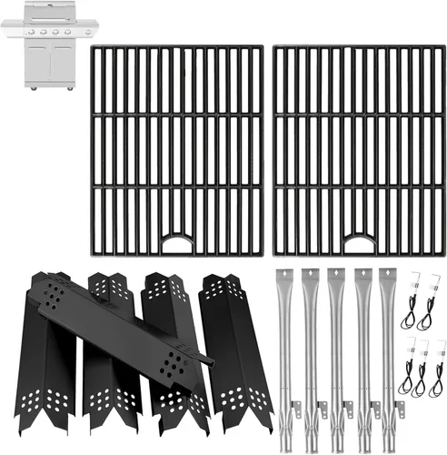 Kit de piezas de repuesto BBQration para Nexgrill de 5 quemadores 720-0888 720-0888N 720-0888A, de 4 quemadores 720-0830H 720-0830, rejilla de