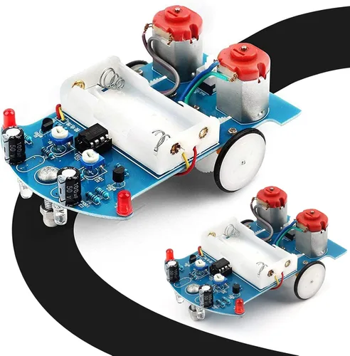 Miniatura 9 de WHDTS kit de manualidades para construir auto de monitoreo inteligente D2-5, para competencias escolares.