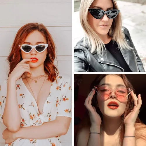 Miniatura 6 de WearMe Pro Lentes de sol tintados con diseño ojo de gato estilo retro vintage
