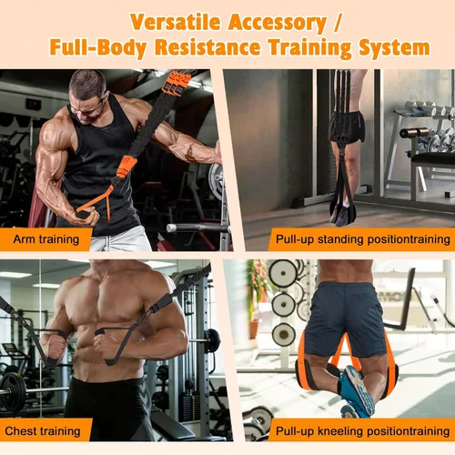 Miniatura 7 de Two Foot Pull Up Assistance Bands,Heavy Duty Pull Up Workout Bands,Adjustable Weight/Size with Comfortable Fabric Feet/Knee Rest for Home Gym