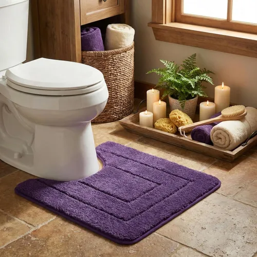 Miniatura 155 de GRANNY SAYS Alfombras de baño antideslizantes, lavables, extra suaves y absorbentes de agua para baño, alfombra de baño peluda de felpa, alfombra
