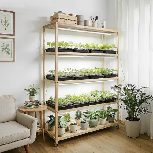 Miniatura 4 de Barrina Luces de Crecimiento, Lámparas de Crecimiento de Plantas de Espectro Completo Blancas de 2FT 5000K, 144W (6 x 24W, Equivalente a 800W)