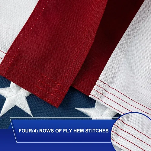 Miniatura 5 de Bandera estadounidense de 10 x 15 pulgadas para exteriores, bandera de Estados Unidos resistente al aire libre, estrellas bordadas de poliéster