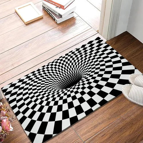 Miniatura 2 de TUBAMQ Tapete de bienvenida 3D Vortex para interiores y exteriores, con ilusión óptica, antideslizante, para el hogar, entrada exterior, patio