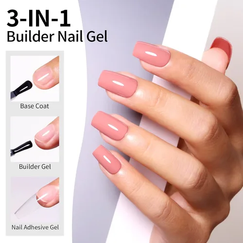 Miniatura 2 de Gel constructor transparente, gel duro espesante de 0.5 fl oz para el hogar, diseño de uñas, salón de bricolaje