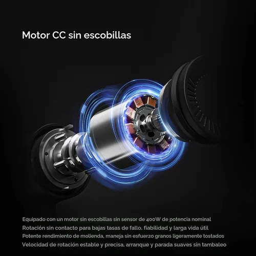 Miniatura 6 de TIMEMORE Sculptor 078S - Molinillo de granos de café con rebabas planas, molinillo eléctrico para expreso con ajuste continuo de grosura, adecuado