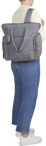 Miniatura 3 de HUGGIES unisex-adult Cozy Hugpack Tote Diaper Bag negro acolchado
