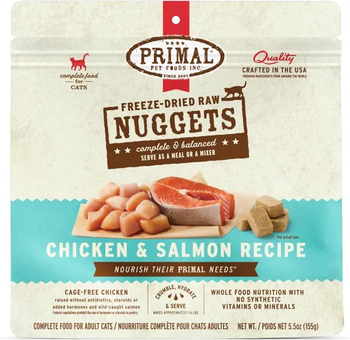 Miniatura 10 de Primal Nuggets de Comida Cruda Liofilizada para Gatos de Cerdo, Comida Completa y Equilibrada o Complemento, Premium, Saludable, Sin Granos, Comida