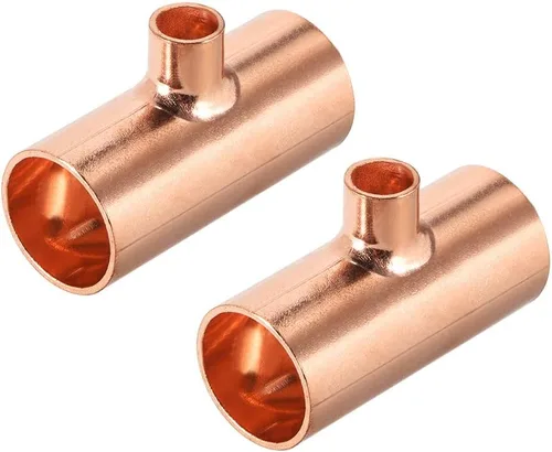 Miniatura 10 de uxcell Conector de montaje de tubería de presión de cobre de 5/8 pulgadas x 1/4 pulgadas X 5/8 pulgadas x 5/8 pulgadas para suministro de plomería