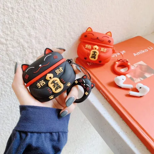 Miniatura 5 de Funda para Airpods Pro 2019/Pro 2 Gen 2022 Lindo, personaje de animales 3D, de silicona, caricatura, divertida, divertida, genial, diseño de llavero