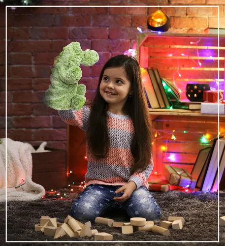 Miniatura 4 de DolliBu - Marioneta de mano de cocodrilo de peluche para niños, juguete de peluche suave para espectáculos de marionetas, teatros de marionetas