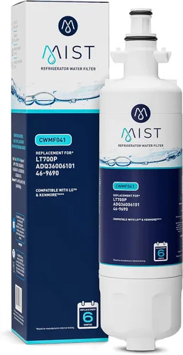 Mist Filtro de agua de repuesto para refrigerador ADQ36006101 para LG LT700P, ADQ36006102, Kenmore 469690, refrigerador LFX25978SB – Certificado NSF