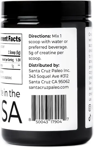 Miniatura 6 de Santa Cruz Paleo, Polvo de Monohidrato de Creatina Micronizado, Suplemento Sin Sabor para Pre Entrenamiento y Apoyo Muscular, Libre de Gluten Keto