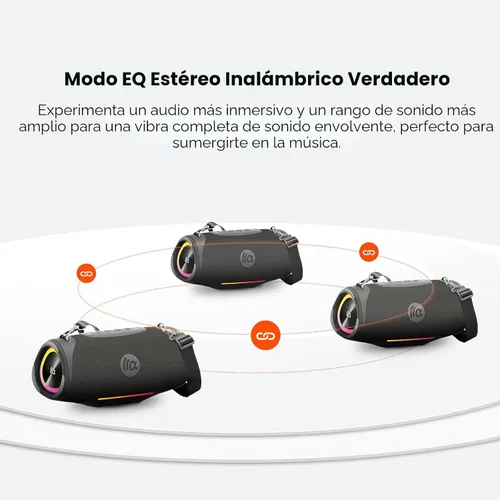 Miniatura 7 de TAZATA Altavoz Bluetooth portátil, 90 W (pico), altavoces de subgraves grandes inalámbricos Bluetooth 5.3 con carga USB Powerbank, resistente al