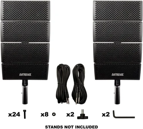 Miniatura 7 de Earthquake Sound DJ-Array Gen2 - Sistema de altavoces Line Array de 4 x 4 pulgadas, juego de 2, color negro