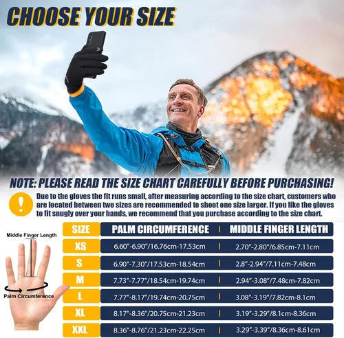Miniatura 6 de Pixel Panda Guantes de invierno para hombres y mujeres, guantes cálidos para pantalla táctil para clima frío, delgados, resistentes al agua
