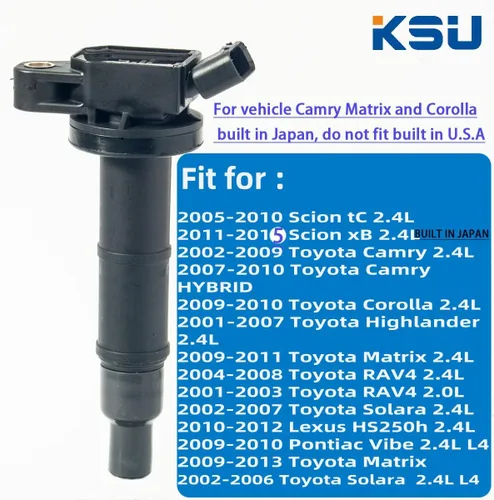 Miniatura 5 de KSU Paquete de bobina de encendido 2.4L compatible con Toyota Camry Highlander RAV4 TC, UF333, 90919-02244, 6731307 (paquete de 4)