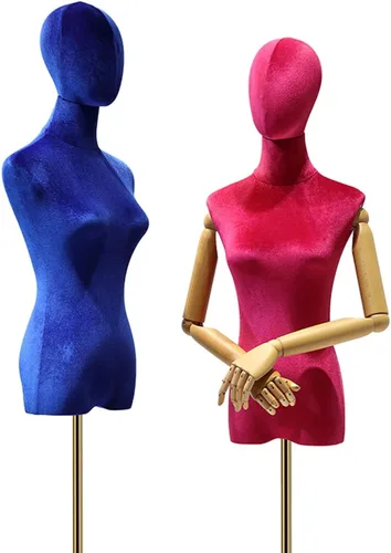 Miniatura 2 de Adjustable Female Dress Form Mannequin Torso with Metal Stand, Armless Size M, White – Perfect for Clothing Store Display, Tailoring, Fashion Design