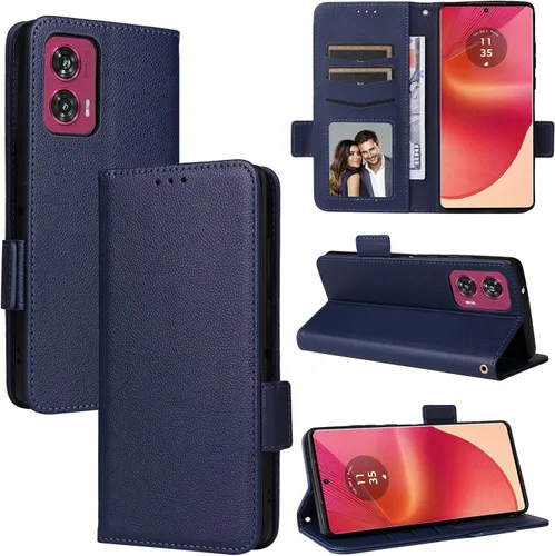 Miniatura 203 de Funda de piel sintética compatible con Motorola Moto E22 4G, funda de piel sintética compatible con Motorola Moto E22i 4G, color negro