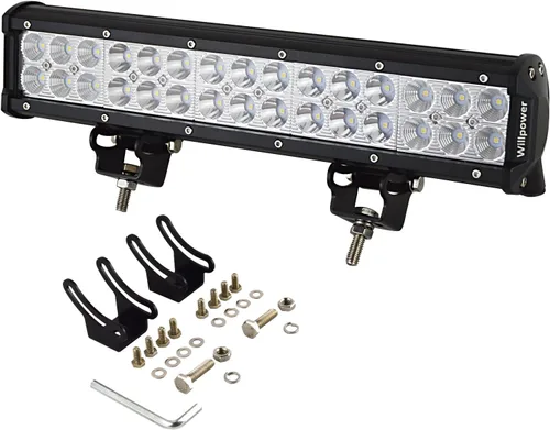 Miniatura 14 de Willpower - Barra de luz LED de trabajo de 12 pulgadas 72 W para camión, automóvil, ATV, todoterreno, 4x4, Jeep Truck luz de conducción