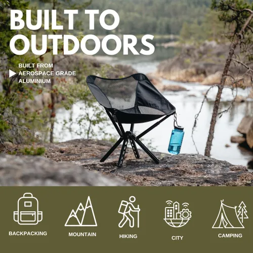Miniatura 5 de Campster2 - Silla plegable para campamento, silla alta portátil, capacidad de 265 libras, esenciales para acampar en la playa, senderismo