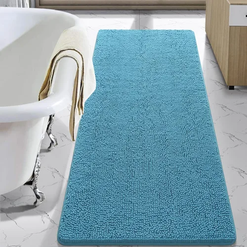 Miniatura 29 de LOCHAS Alfombra de Baño de Lujo Lanuda Tapete de Baño 24 x 17 Pulgadas, Alfombras de Baño Lavables Antideslizantes para Baño y Ducha, Alfombras